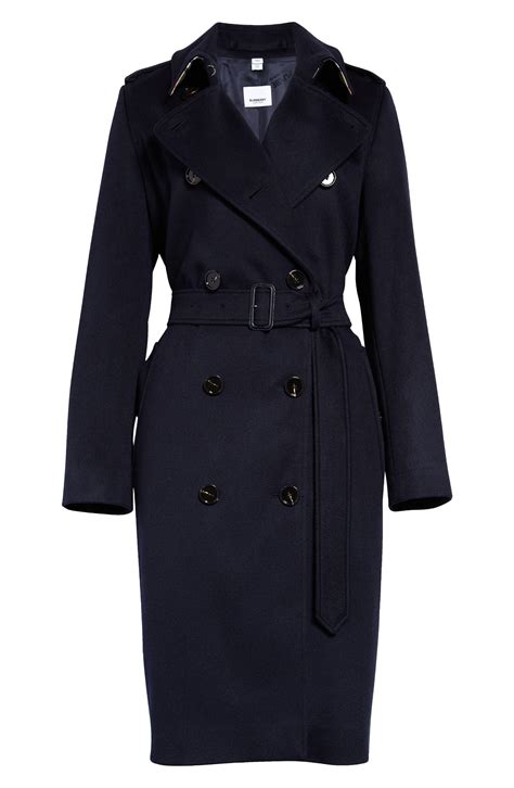 burberry double cashmere trench|Burberry kensington belted cashmere coat.